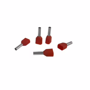 Końcówka tulejkowa izolowana 2x1/8 (100szt.) podwójna czerwona