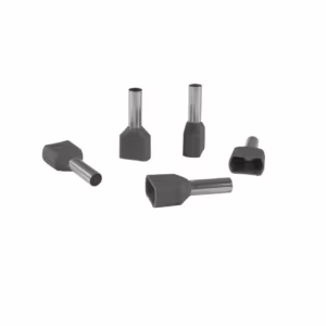 Końcówka tulejkowa izolowana 2x4/12 (100szt.) podwójna szara