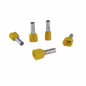 Końcówka tulejkowa izolowana 2x6/14 (100szt.) podwójna żółta