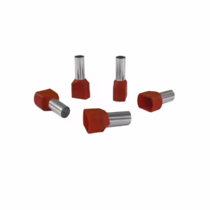 Końcówka tulejkowa izolowana 2x10/14 (100szt.) podwójna czerwona