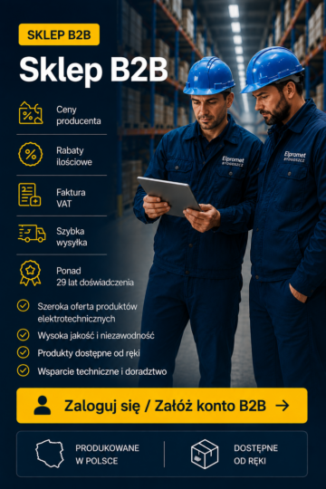 Sklep B2B dla firm – logowanie i rejestracja, ceny producenta, rabaty ilościowe i faktura VAT – Elpromet Bydgoszcz