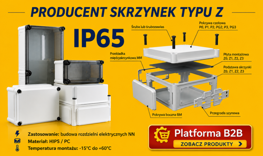 Skrzynki typu Z do rozdzielnic elektrycznych NN, IP65 – Elpromet Bydgoszcz